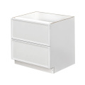 Slim White Shaker - 39"W Drawer Base Cabinet 2-Drawers