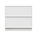 Slim White Shaker - 39"W Drawer Base Cabinet 2-Drawers