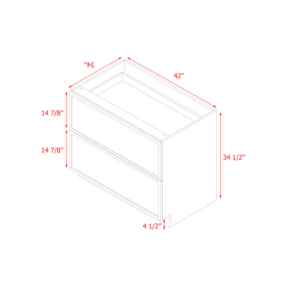 Shady Slim White Shaker - 42"W Base Cabinet