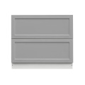 White Box Gray Shaker - 42"W Drawer Base Cabinet 2-Drawers