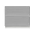 White Box Gray Slim - 42"W Drawer Base Cabinet 2-Drawers