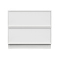 Slim White Shaker - 42"W Drawer Base Cabinet 2-Drawers