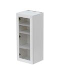 Mallorca White Shaker - 15"W x 36"H  Glass Door Wall Cabinet
