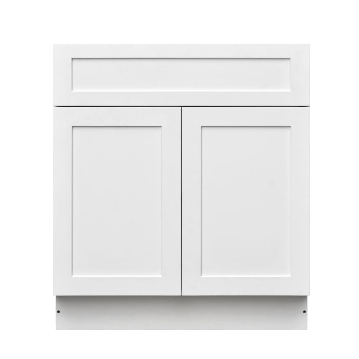 White Shaker Base Cabinet 2-Doors 1-Drawer 1-Adjustable Shelf