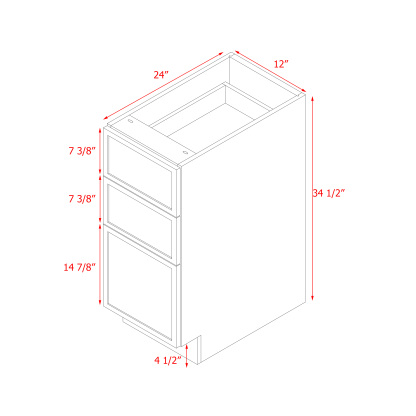 Shady Slim Gray Shaker - 12"W Base Cabinet