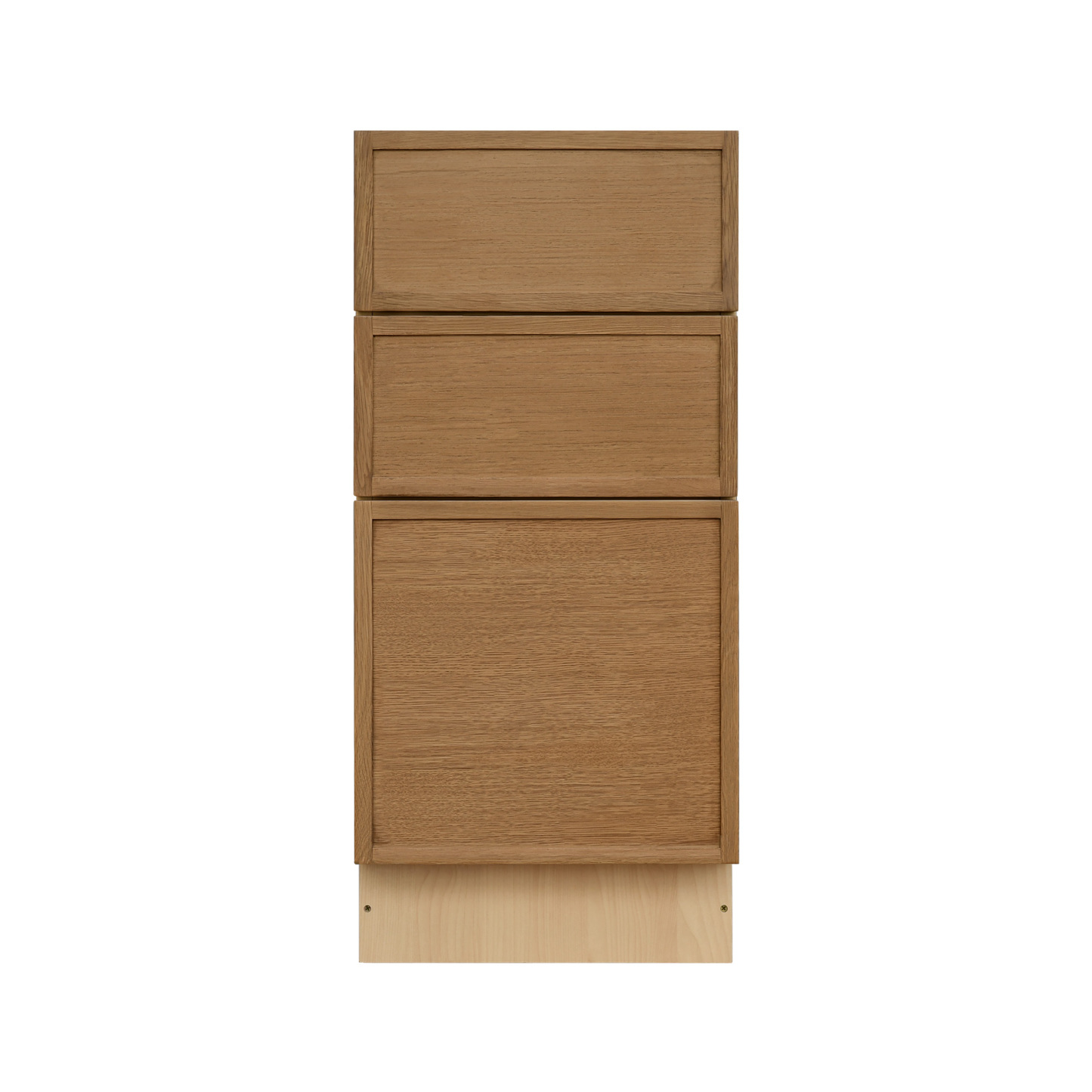 Natural Box Oak Slim - 12"W Drawer Base Cabinet 3-Drawers