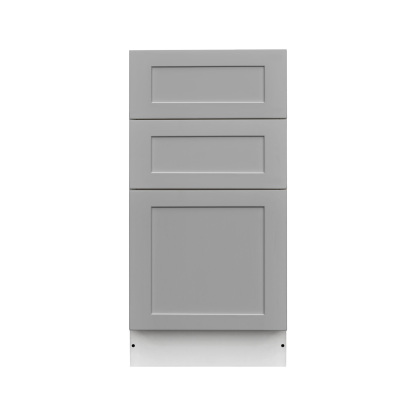 Mallroca Dolphin Gray Shaker - 15"W Drawer Base Cabinet
