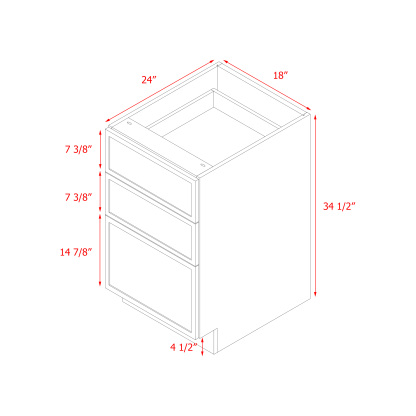Shady Slim Gray Shaker- 18"W Base Cabinet