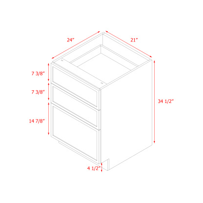 Shady Slim Gray Shaker - 24"W Base Cabinet