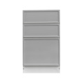 White Box Gray Slim - 21"W Drawer Base Cabinet 3-Drawers