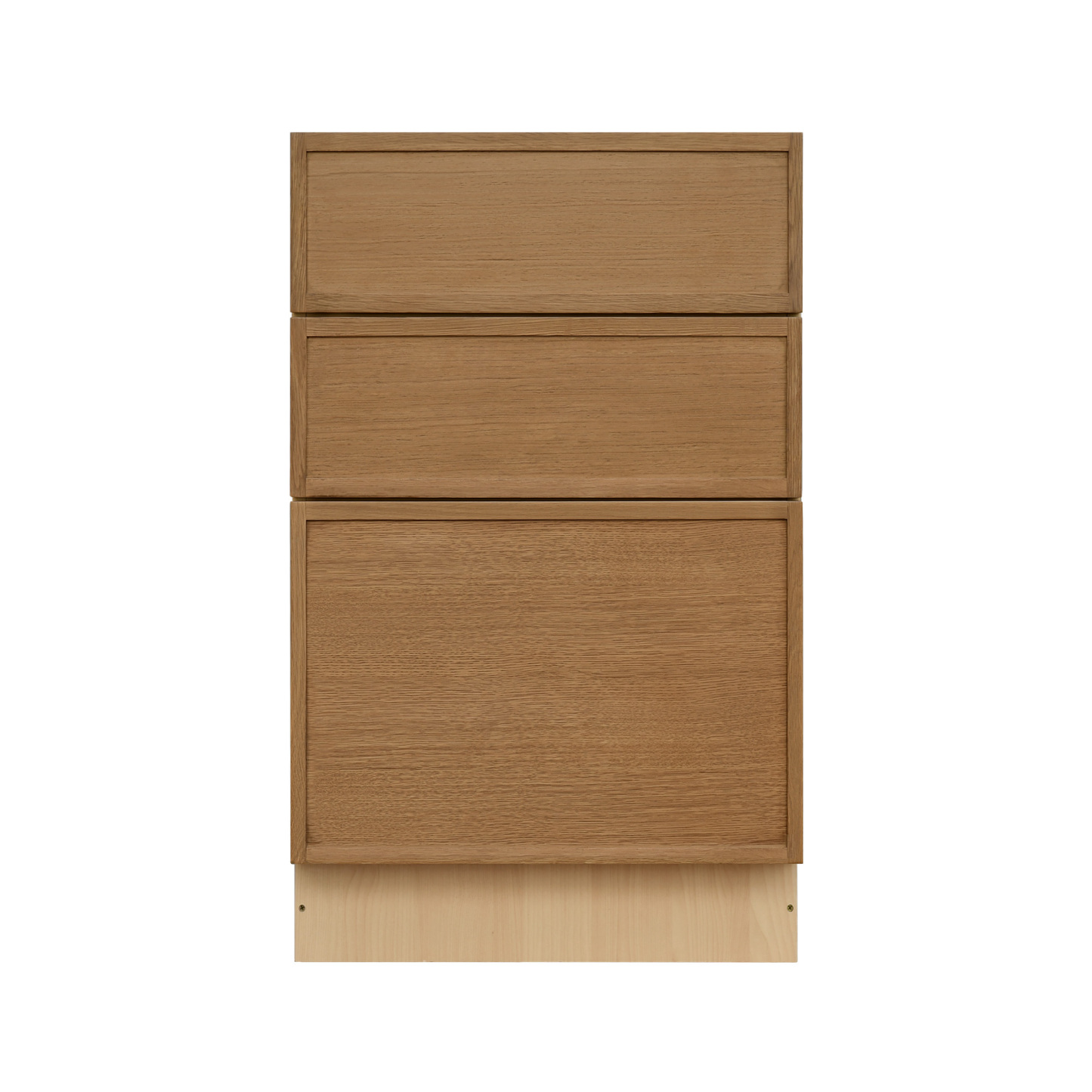 Natural Box Oak Slim - 21"W Drawer Base Cabinet 3-Drawers