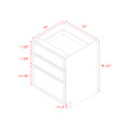 Shady Slim White Shaker - 24"W Base Cabinet