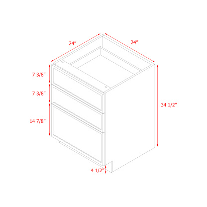 Shady Slim White Shaker - 24"W Base Cabinet
