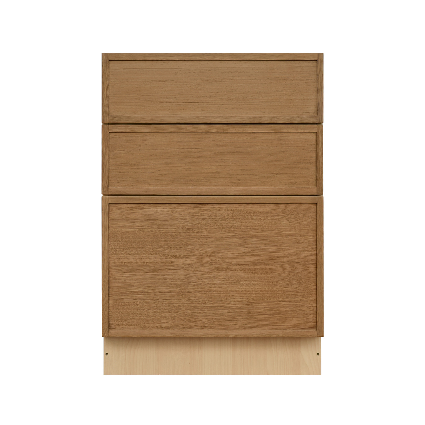 Natural Box Oak Slim - 24"W Drawer Base Cabinet 3-Drawers