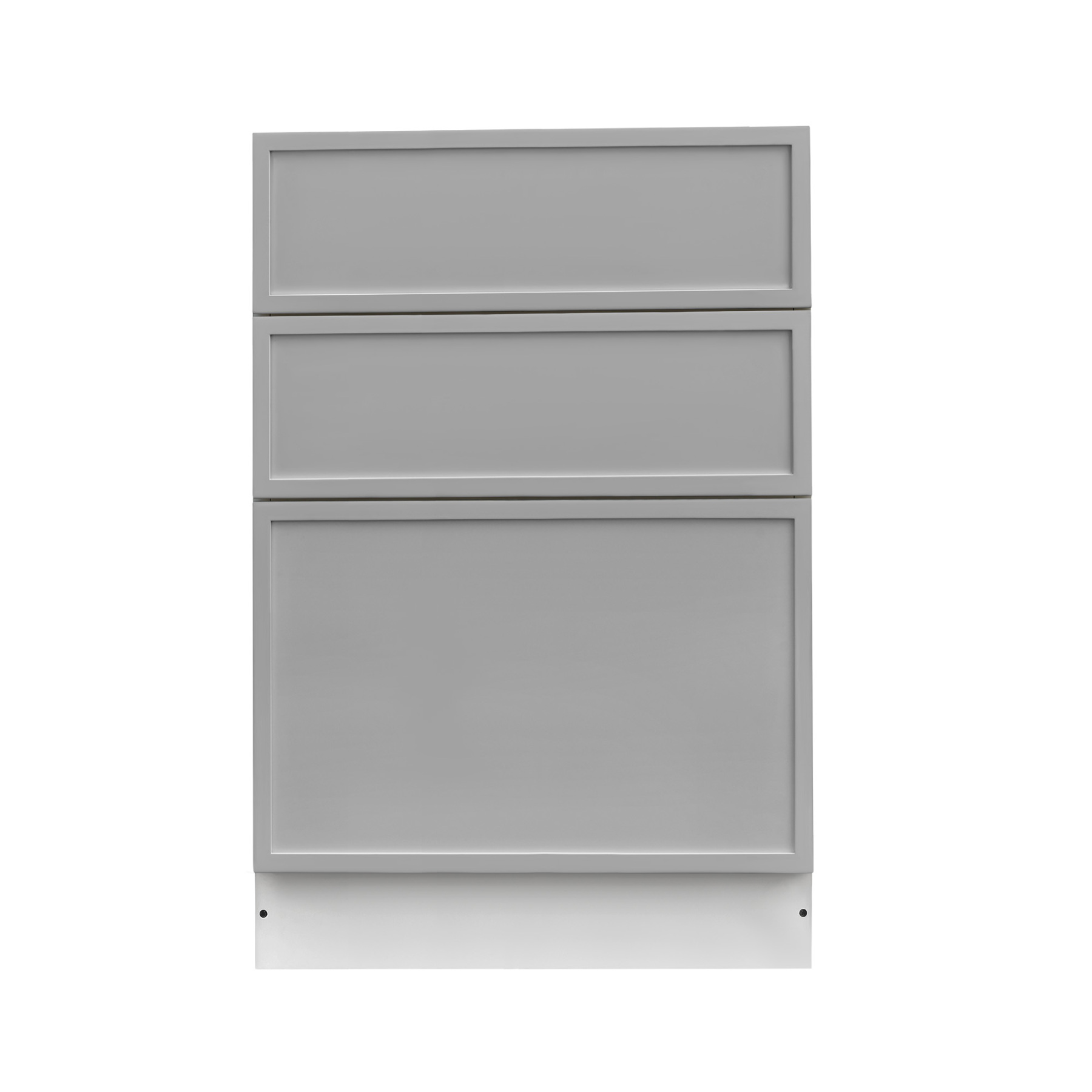 White Box Gray Slim - 27"W Drawer Base Cabinet 3-Drawers