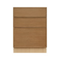 Shady Slim Oak - 27"W Drawer Base Cabinet 3-Drawers