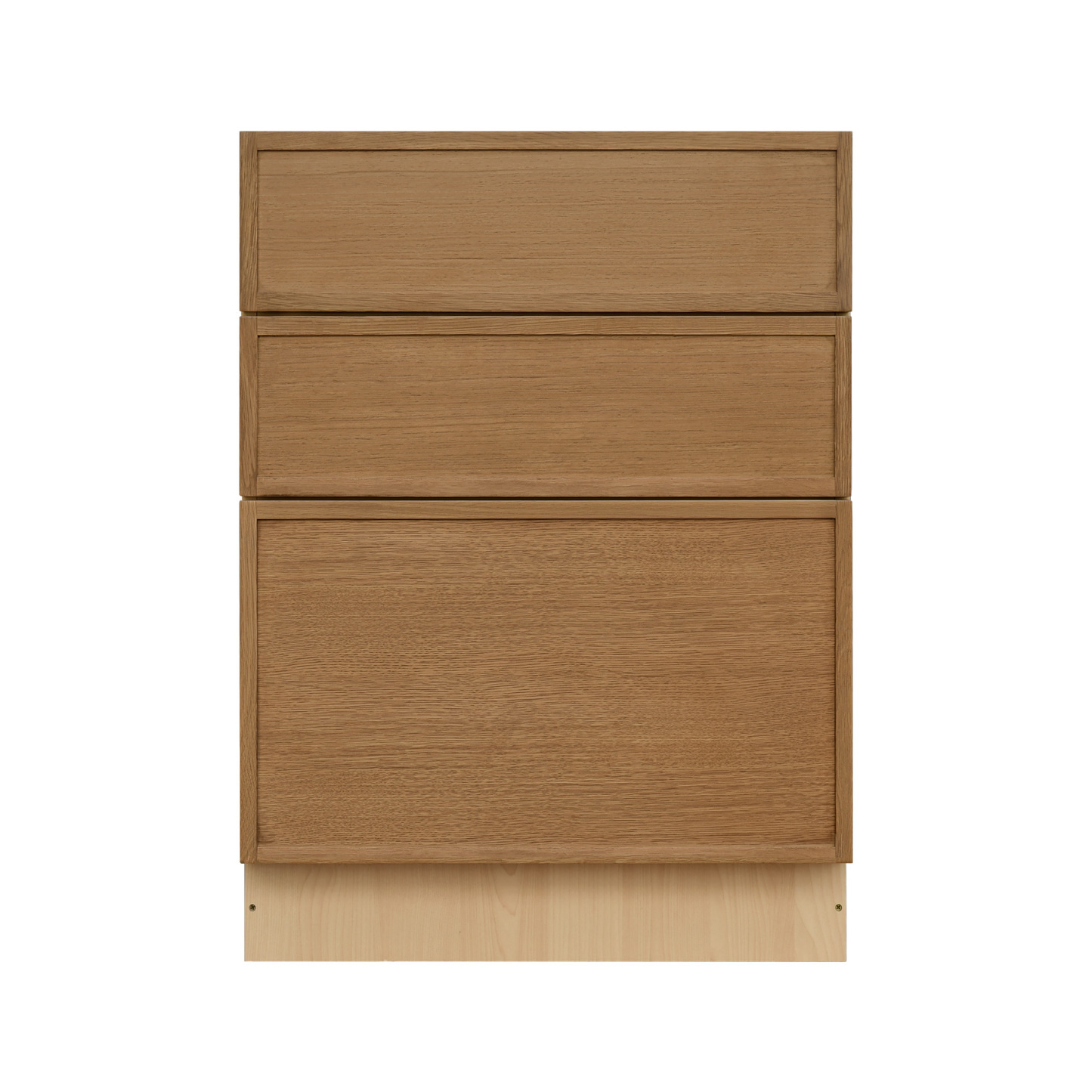 Natural Box Oak Slim - 27"W Drawer Base Cabinet 3-Drawers