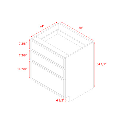 Shady Slim Gray Shaker - 30"W Base Cabinet