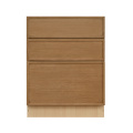 Shady Slim Oak - 30"W Drawer Base Cabinet 3-Drawers