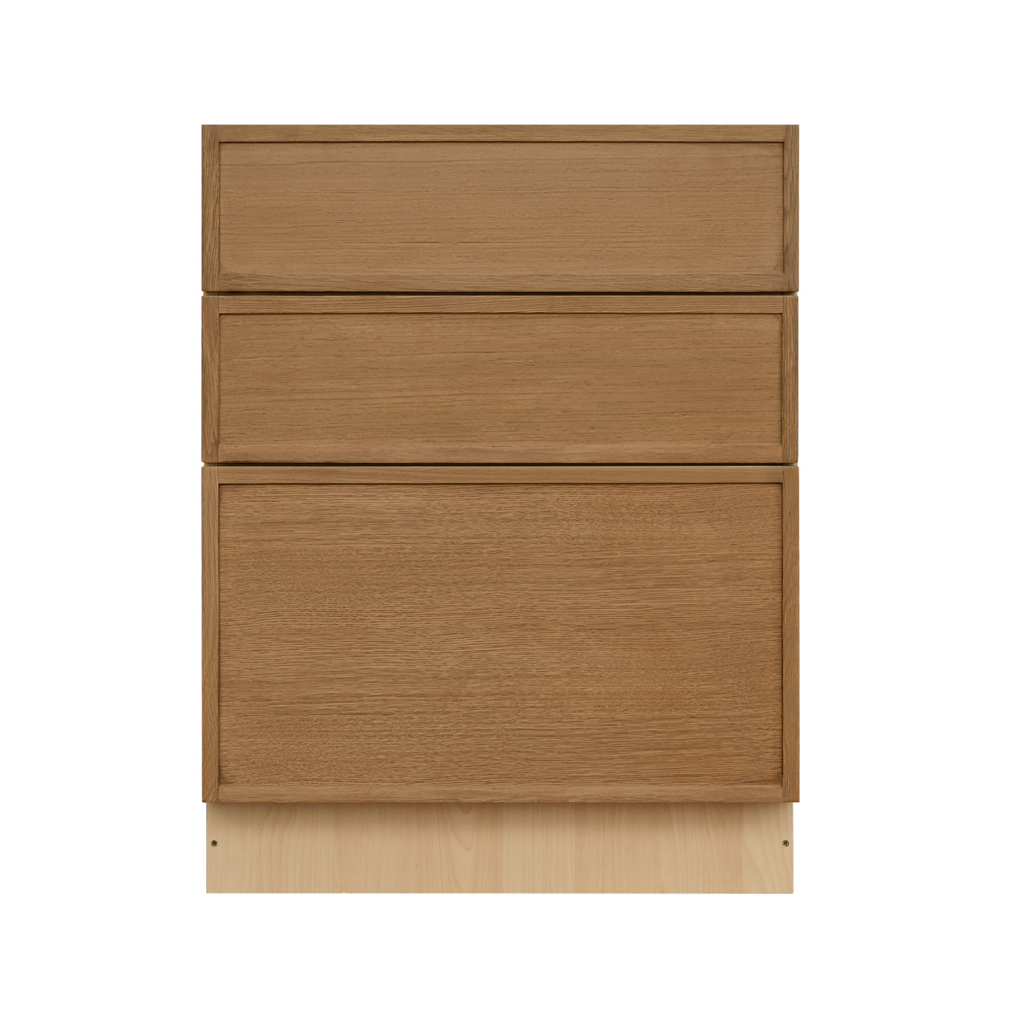Natural Box Oak Slim - 30"W Drawer Base Cabinet 3-Drawers