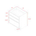Shady Slim White Shaker - 33"W Base Cabinet