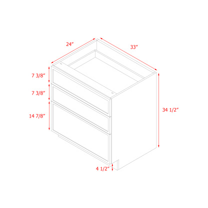 Shady Slim Gray - 33"W Base Cabinet