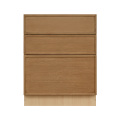 Shady Slim Oak - 33"W Drawer Base Cabinet 3-Drawers