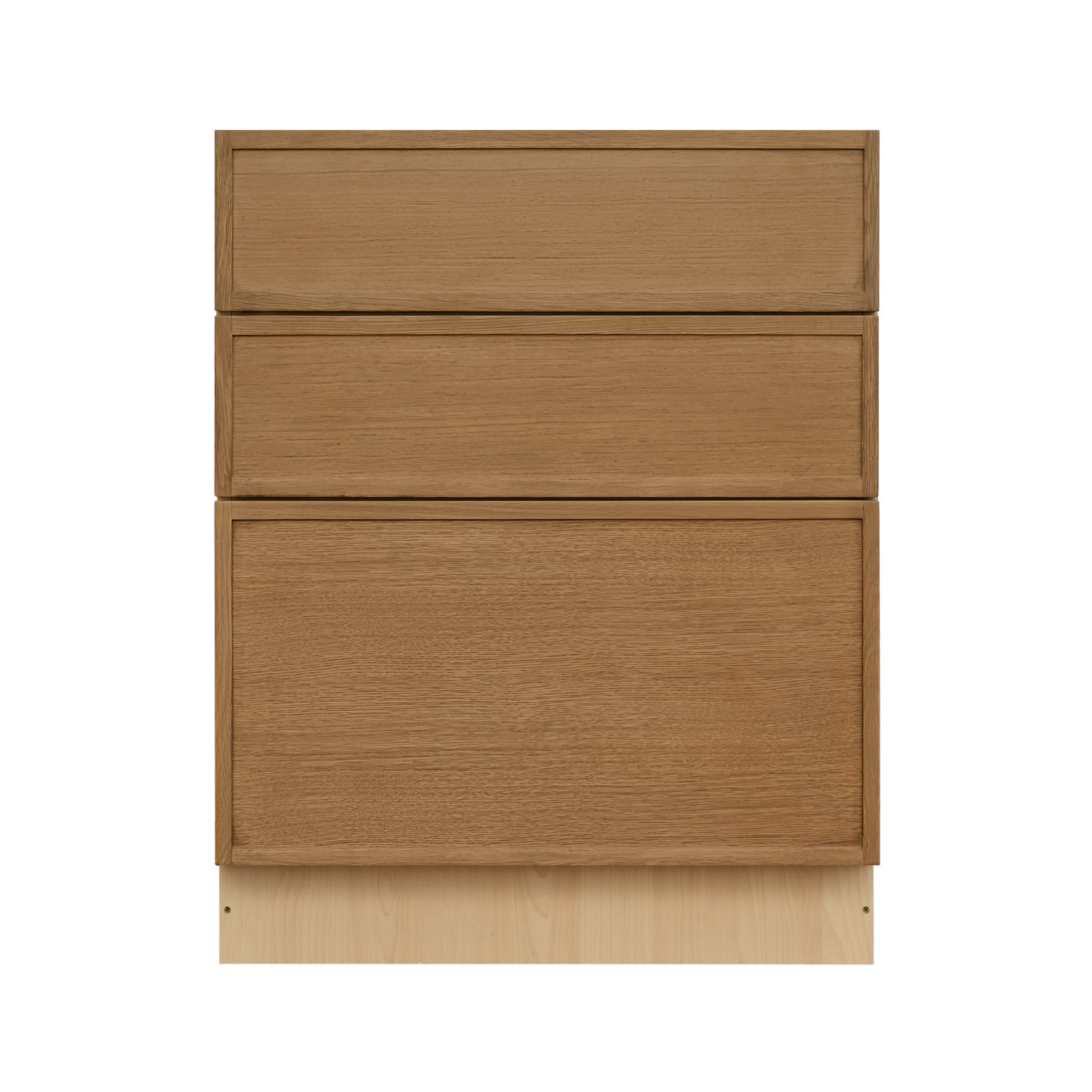 Natural Box Oak Slim - 33"W Drawer Base Cabinet 3-Drawers