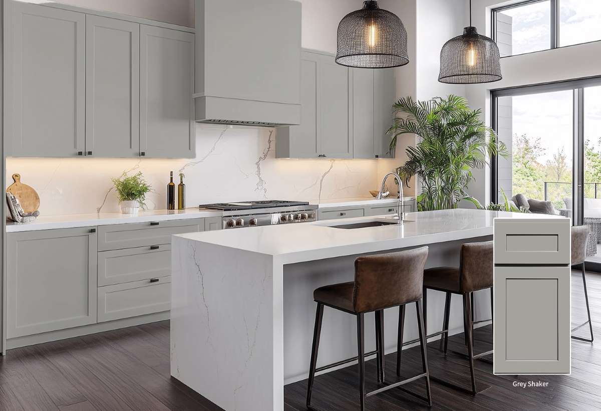 FRANCO COLLECTION GRAY SHAKER (Framed)