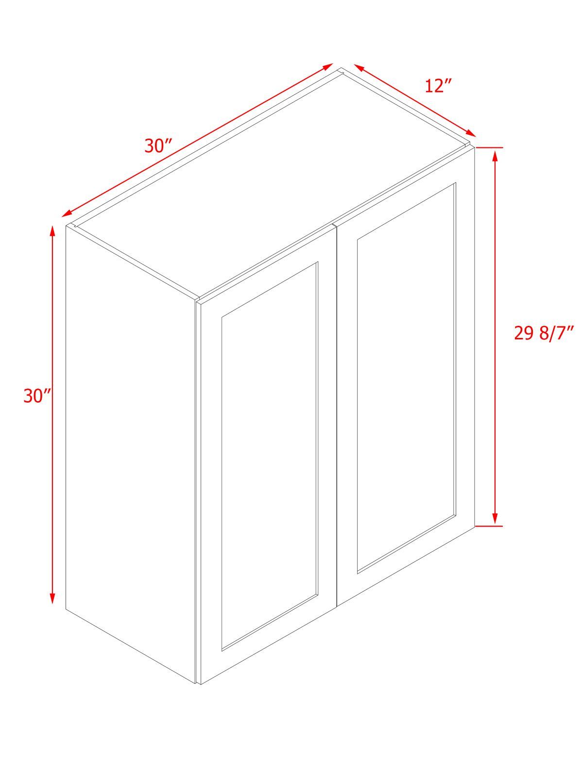 White Shaker Base Cabinet 2-Doors 2-Adjustable Shelves