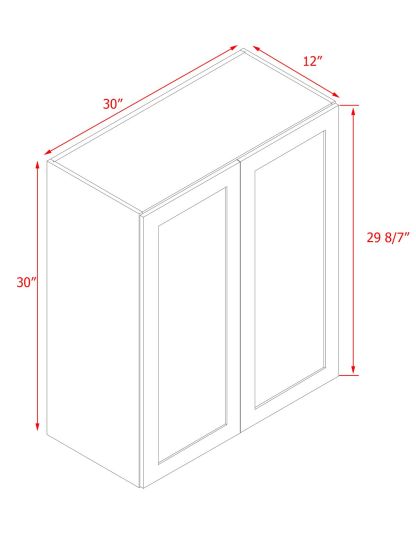 White Shaker Base Cabinet 2-Doors 2-Adjustable Shelves