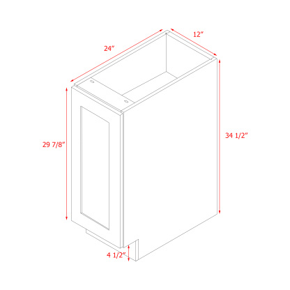 Mallorca Dolphin Gray Shaker - 12"W Base Cabinet