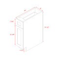 Mallorca Dolphin  Gray Shaker - 9"W Base Cabinet