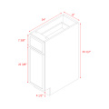 Shady Slim White Shaker - 9"W Base Cabinet