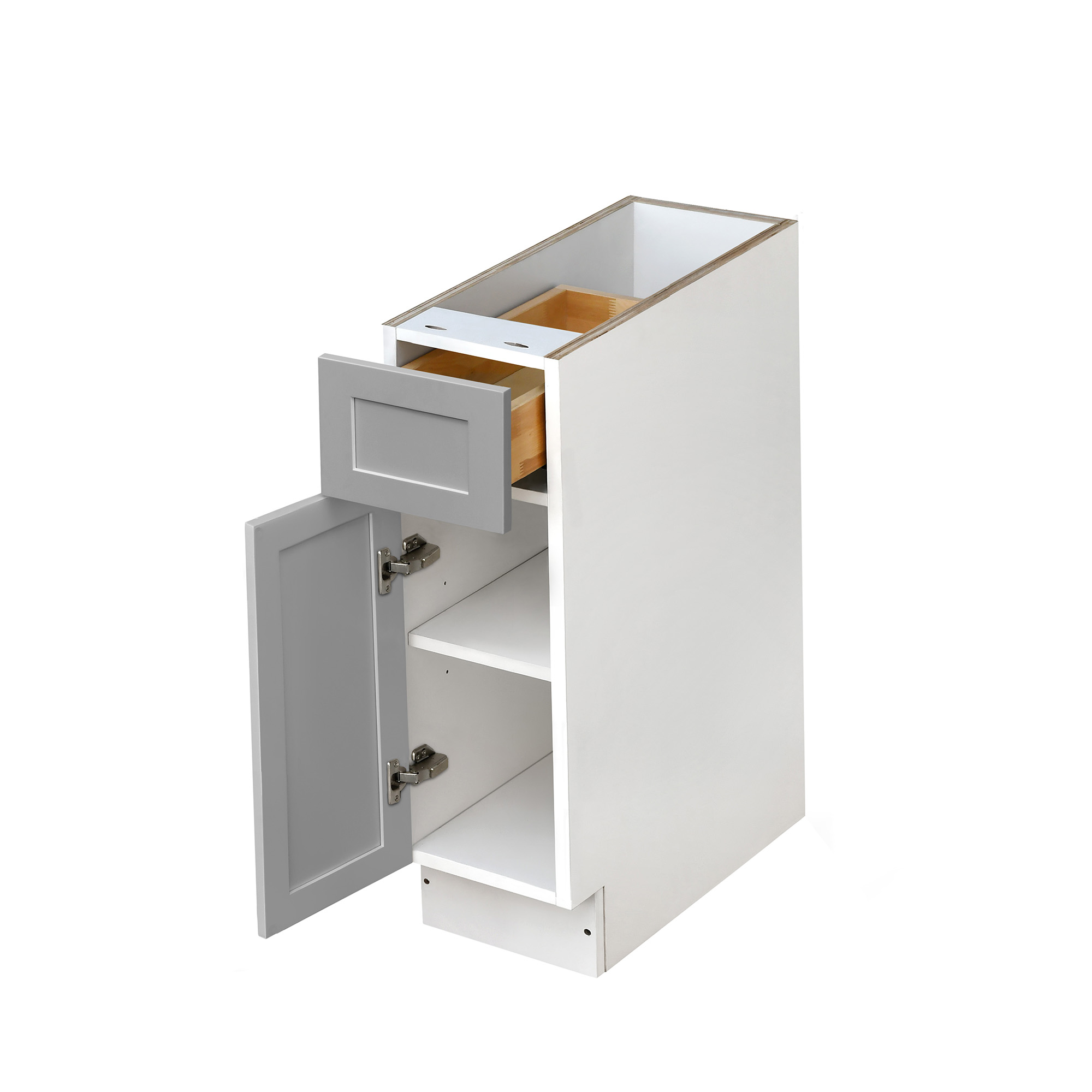 Shady Slim Gray Shaker - 9"W Base Cabinet