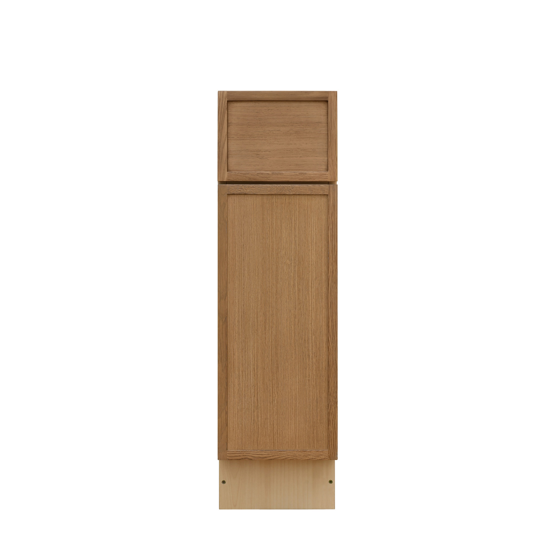 Natural Box Oak Slim - 9"W Standard Base Cabinet 1-Door 1-Drawer 1-Adjustable Shelf