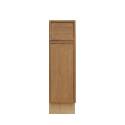 Natural Box Oak Slim - 9"W Standard Base Cabinet 1-Door 1-Drawer 1-Adjustable Shelf