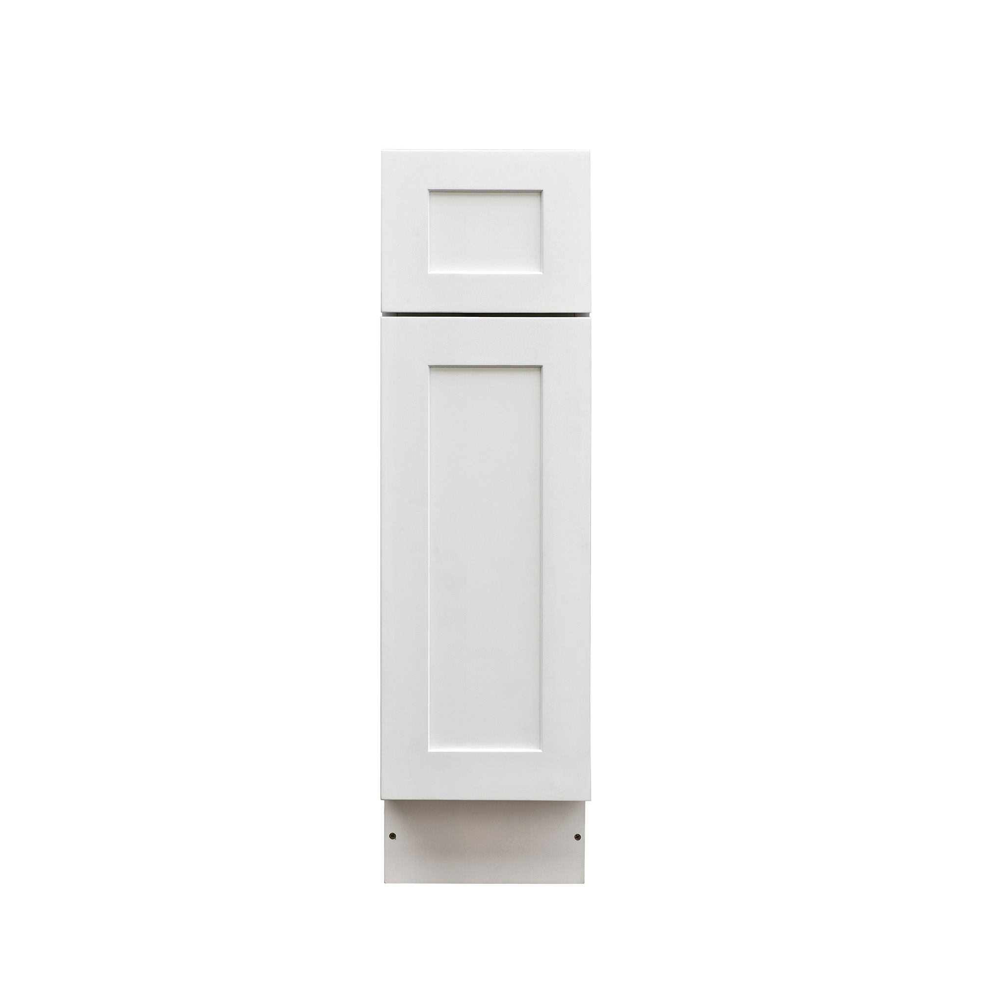 White Shaker - 9"W Standard Base Cabinet 1-Door 1-Drawer 1-Adjustable Shelf