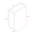 Shady Slim White Shaker - 9"W Base Cabinet