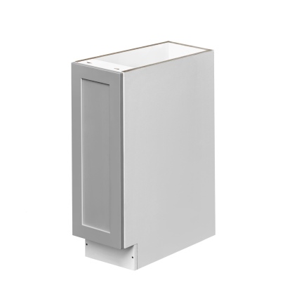 White Box Gray Shaker - 9"W Standard Base Cabinet 1-Door 1-Adjustable shelf