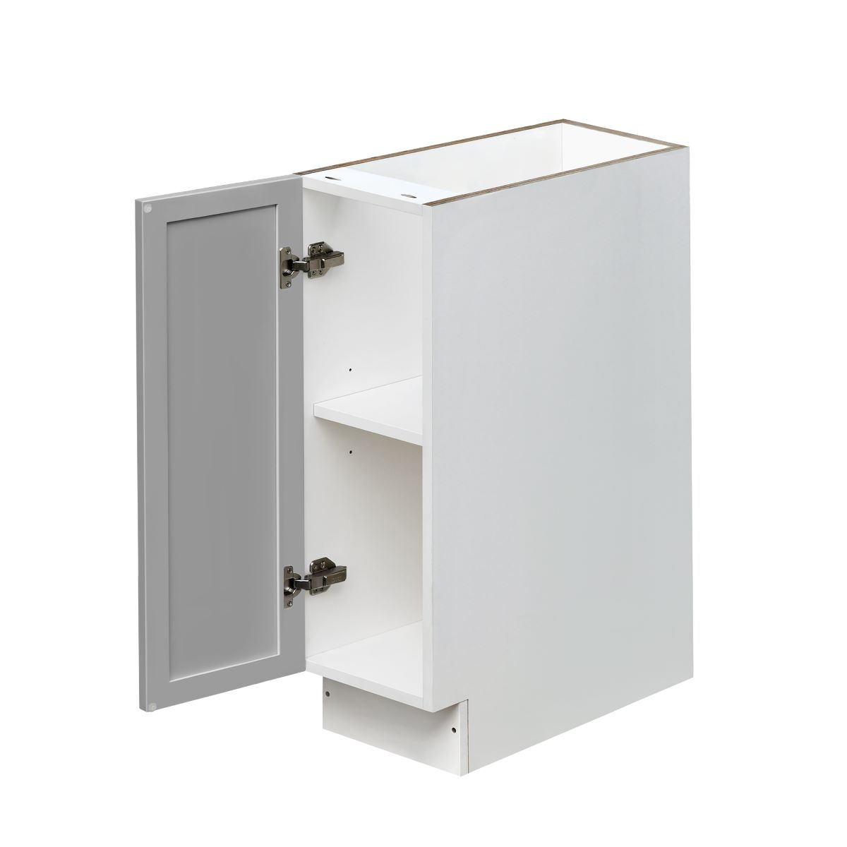 White Box Gray Slim - 9"W Standard Base Cabinet 1-Door 1-Adjustable shelf