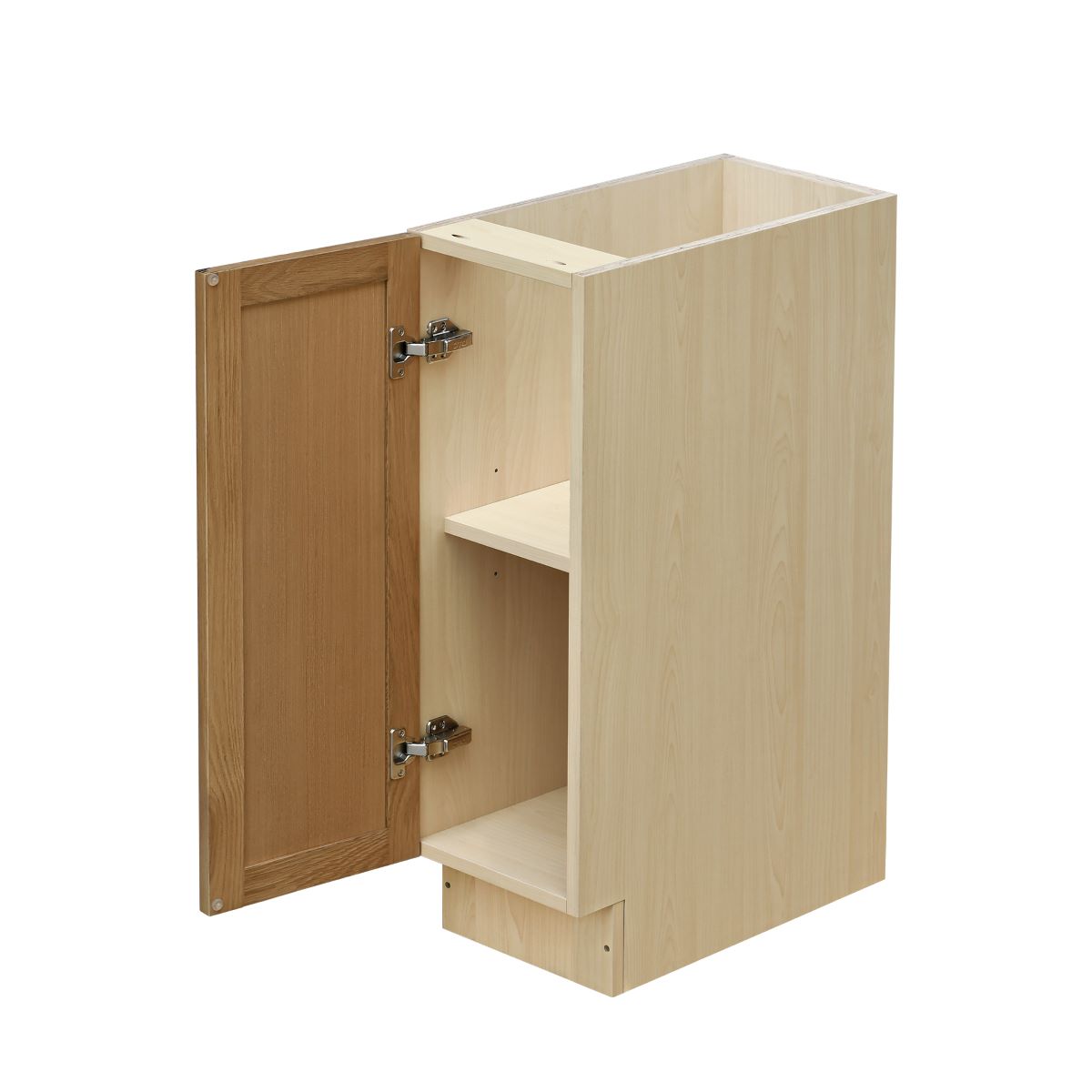 Natural Box Oak Slim - 9"W Standard Base Cabinet 1-Door 1-Adjustable shelf