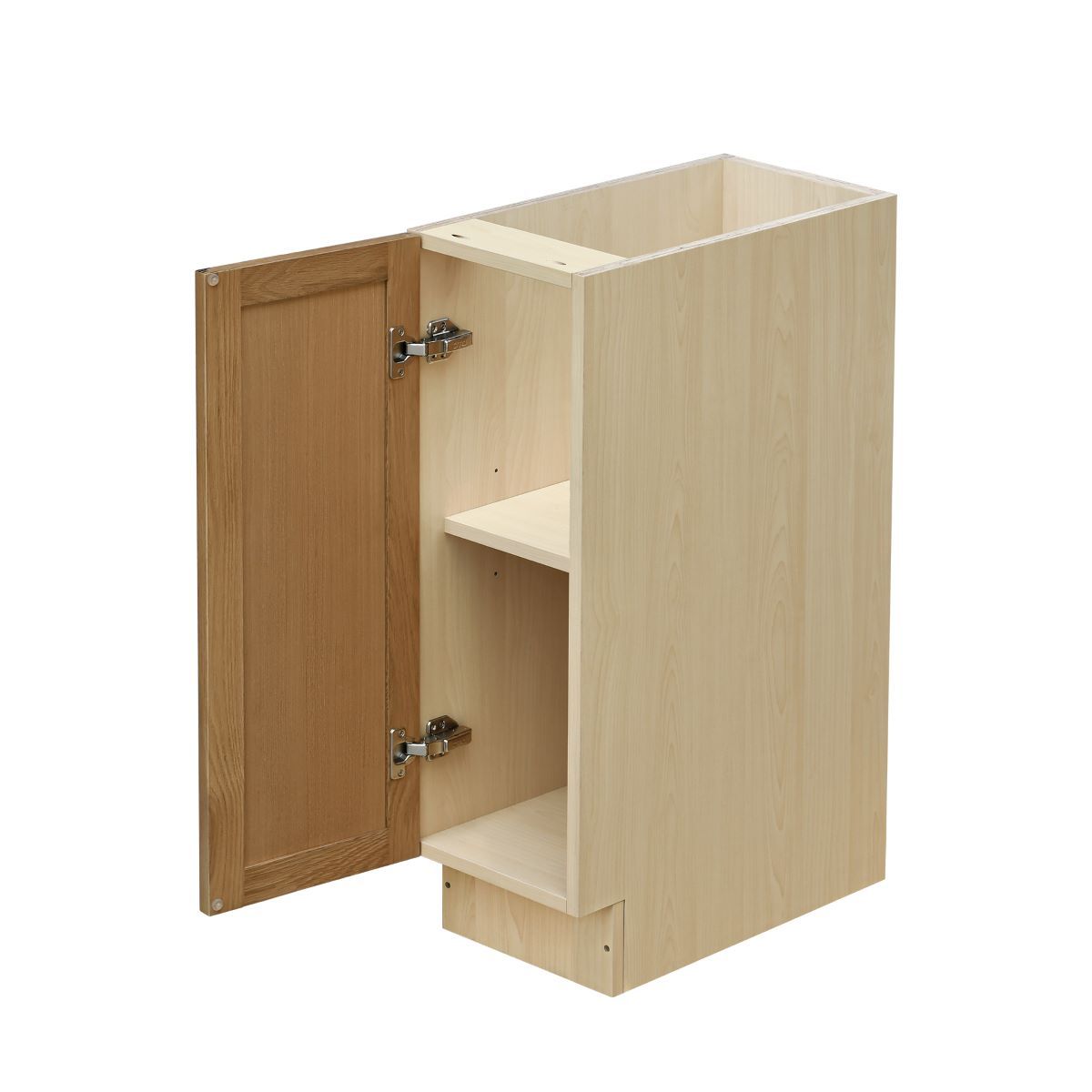 Natural Box Oak Slim - 9"W Standard Base Cabinet 1-Door 1-Adjustable shelf