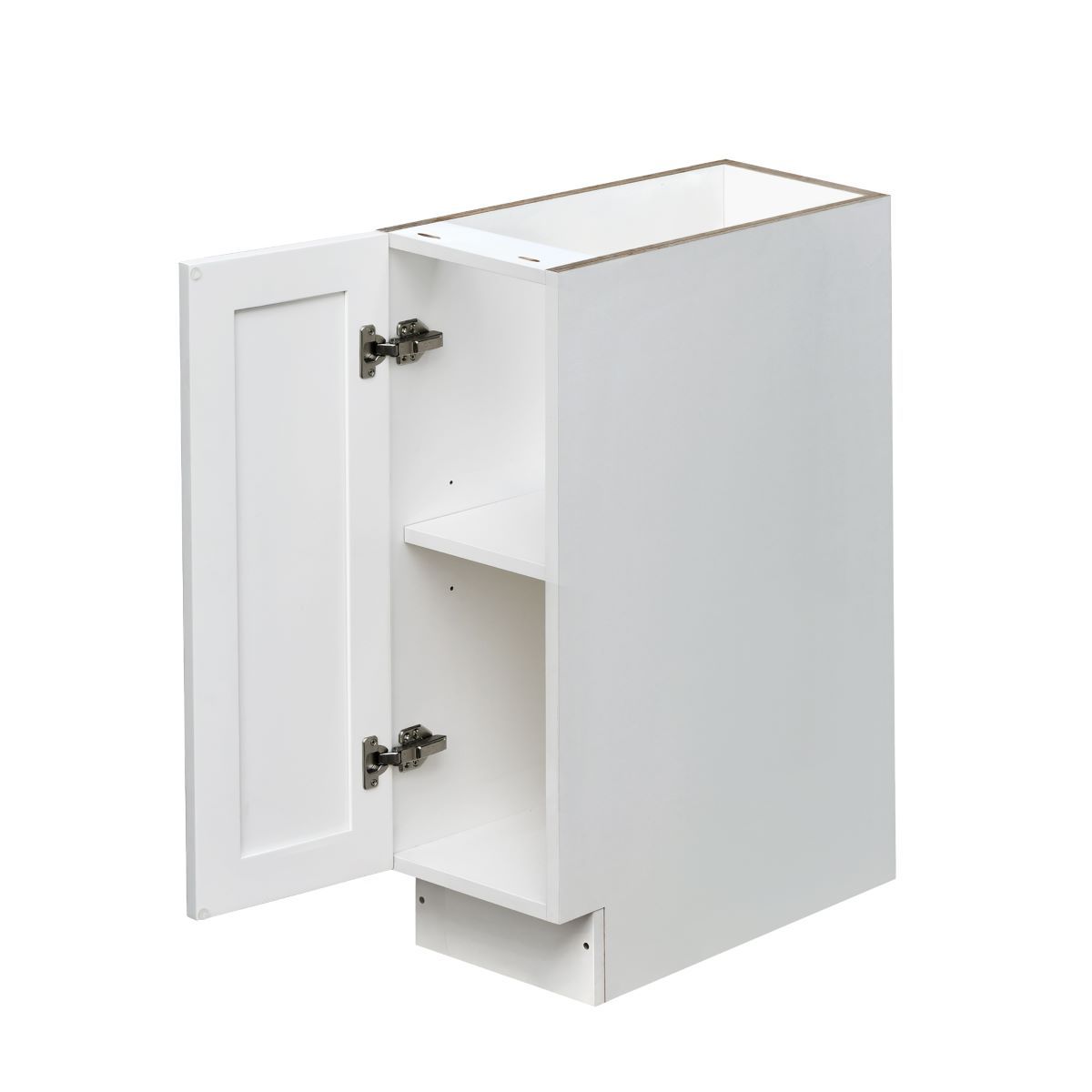 White Shaker - 9"W Standard Base Cabinet 1-Door 1-Adjustable shelf