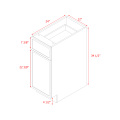 Shady Slim Gray Shaker - 12"W Base Cabinet