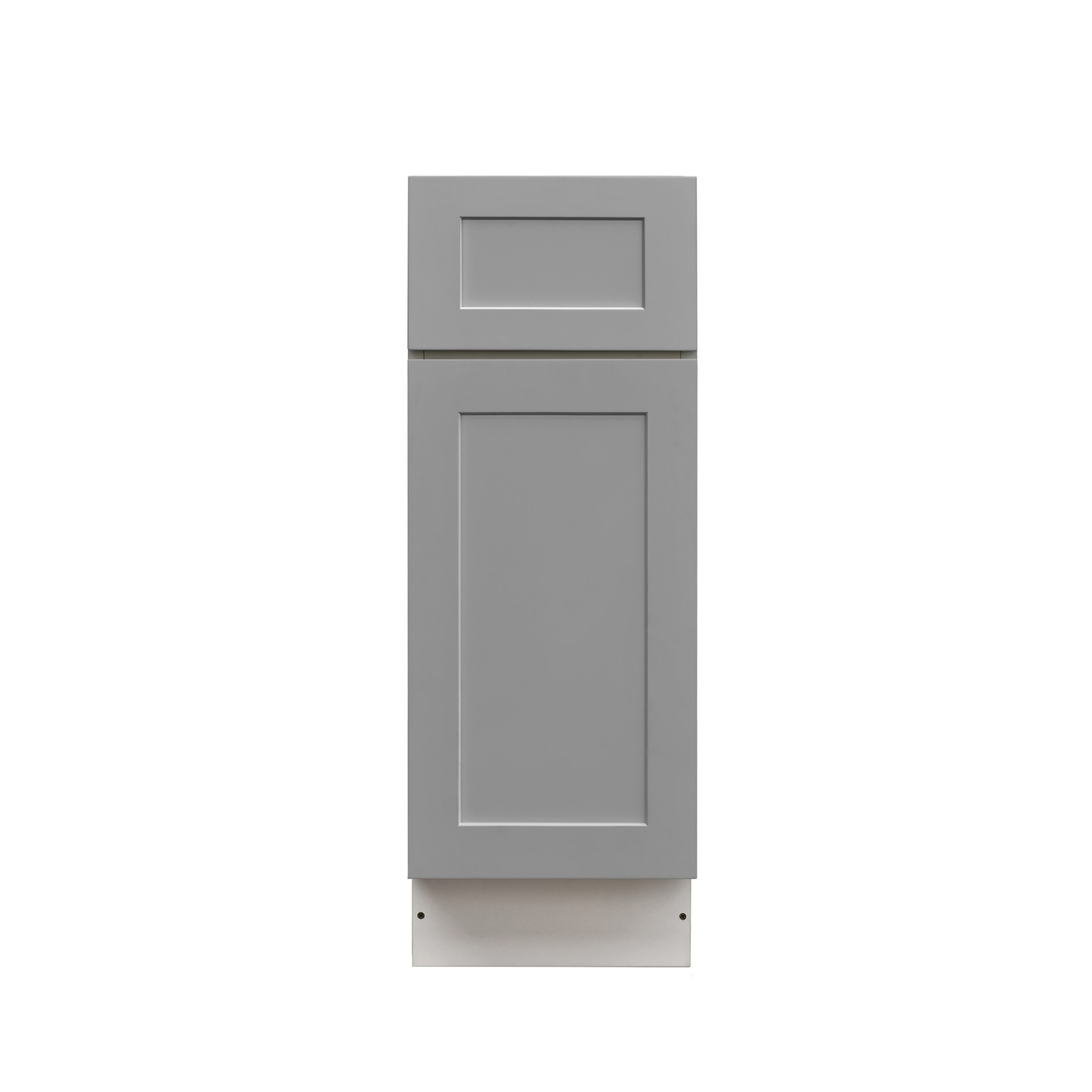 White Box Gray Shaker - 12"W Standard Base Cabinet 1-Door 1-Drawer 1-Adjustable Shelf