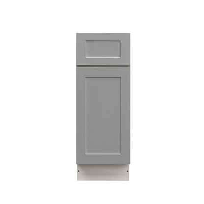 White Box Gray Shaker - 12"W Standard Base Cabinet 1-Door 1-Drawer 1-Adjustable Shelf