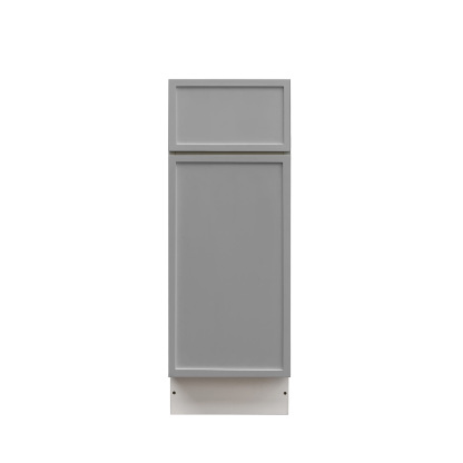White Box Gray Slim - 12"W Standard Base Cabinet 1-Door 1-Drawer 1-Adjustable Shelf