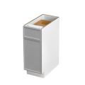 White Box Gray Slim - 12"W Standard Base Cabinet 1-Door 1-Drawer 1-Adjustable Shelf