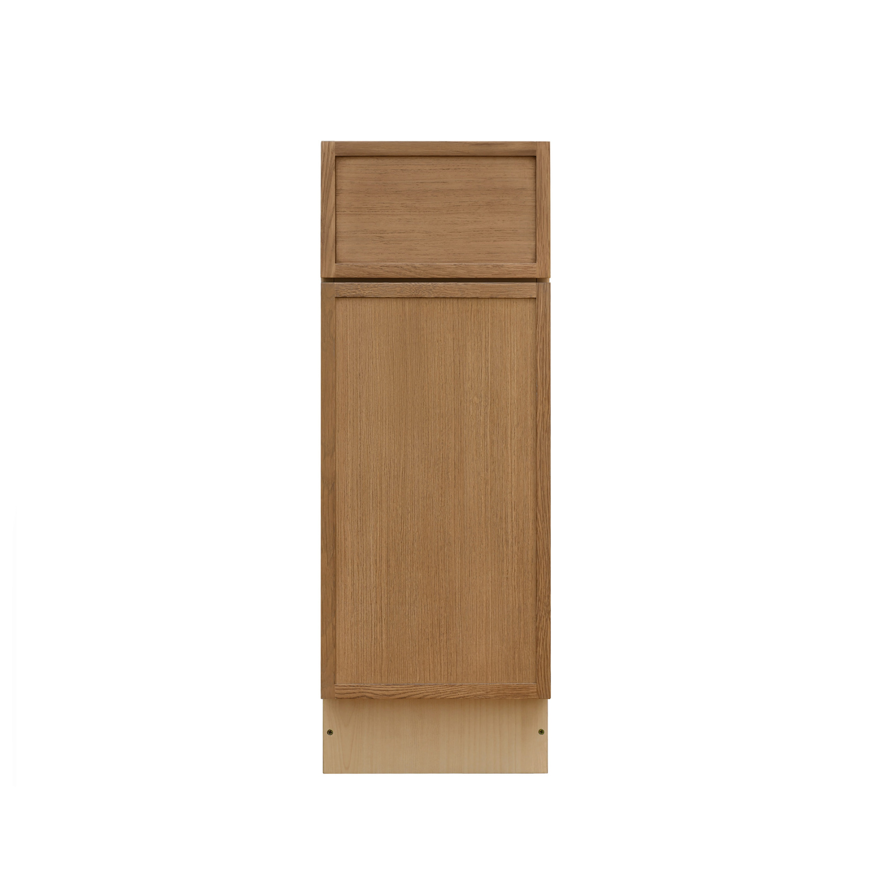 Natural Box Oak Slim - 12"W Standard Base Cabinet 1-Door 1-Drawer 1-Adjustable Shelf